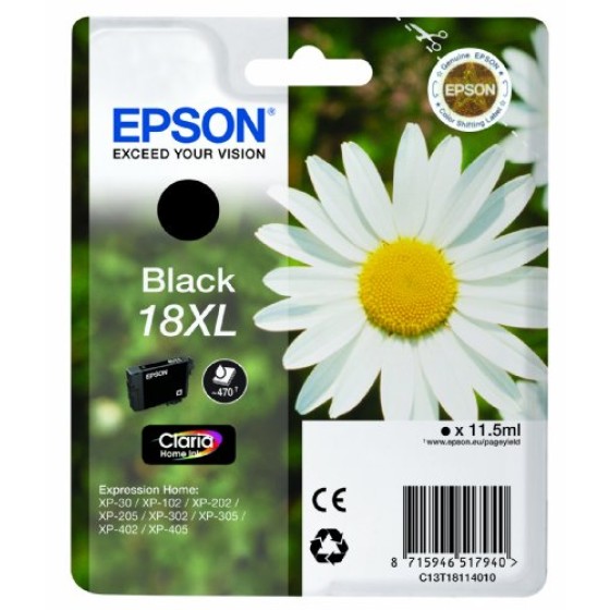 Epson T1811 18XL Black original tinta