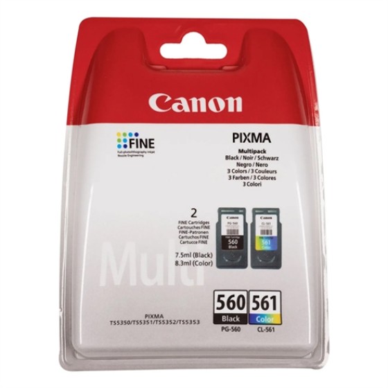 Canon PG-560 + CL-561 Multipack (3713C008) original tinte + 50 list. foto papira
