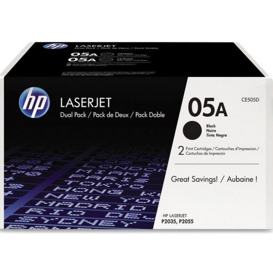 HP CE505D / 05AD Double Pack Black original toneri