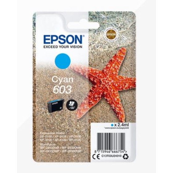 Epson 603 (C13T03U24010) Cyan original tinta