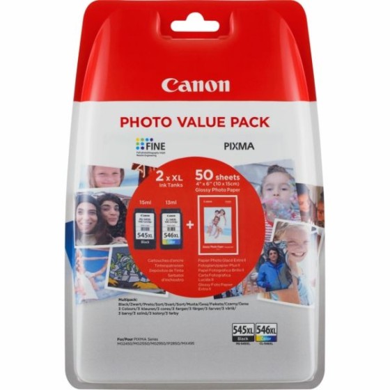 Canon PG545XL+CL546XL Multipack (8286B011) original tinte + 50 list. foto papira