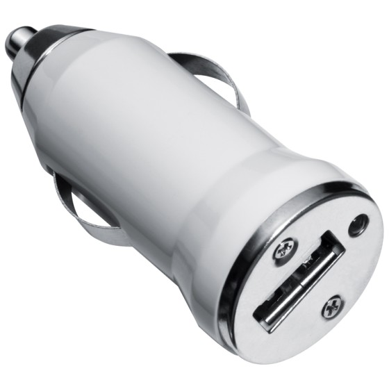 PUNJAČ USB za automobil univerzalni bijeli